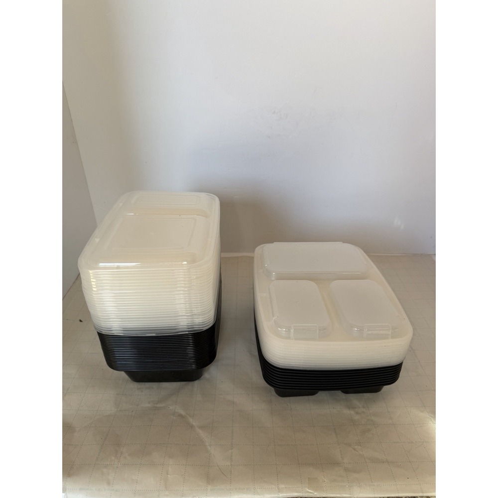 32 Food Storage‎ Containers Microwavable Meal Prep Reuseable Bento Box To Go